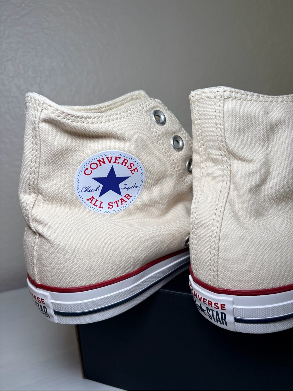 Converse Chuck Taylor All Star High Top Sneakers - Natural Ivory Men 10/Women 12